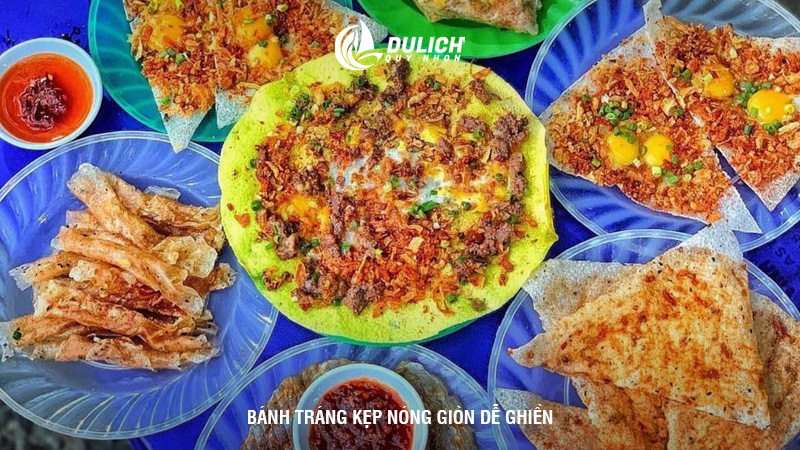 Bánh tráng kẹp nóng giòn dễ ghiền