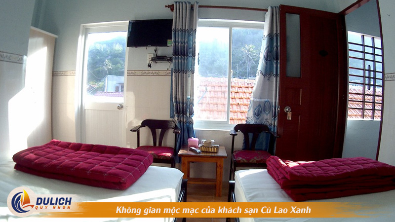 Không gian mộc mạc của khách sạn Cù Lao Xanh