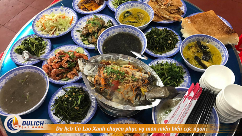 Du lịch Cù Lao Xanh chuyên phục vụ món miền biển cực ngon