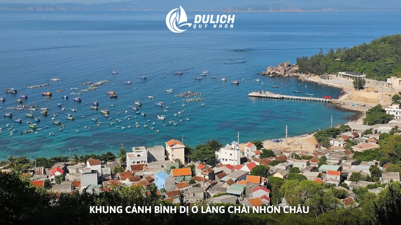 Khung cảnh bình dị ở làng chài Nhơn Châu 