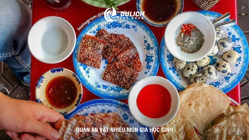Quán ăn vặt nhiều món giá học sinh