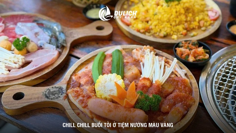 Chill chill buổi tối ở tiệm nướng màu vàng