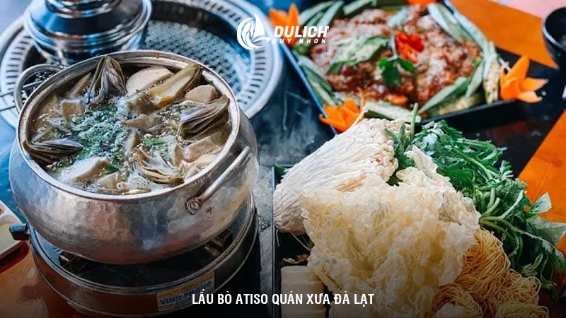 Lẩu bò atiso quán xưa Đà Lạt