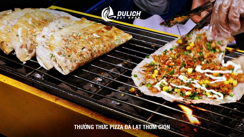 Thưởng thức pizza Đà Lạt thơm giòn
