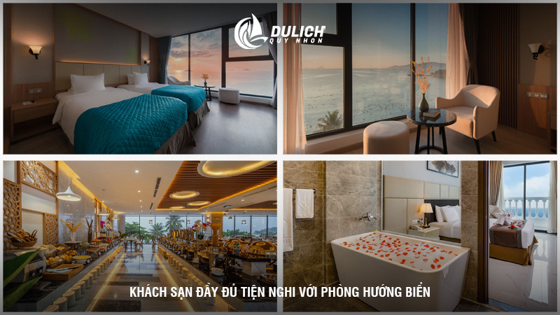 Khách sạn đầy đủ tiện nghi với phòng hướng biển.