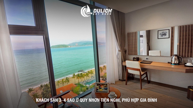Khách sạn 3–4 sao ở Quy Nhơn tiện nghi, phù hợp gia đình.