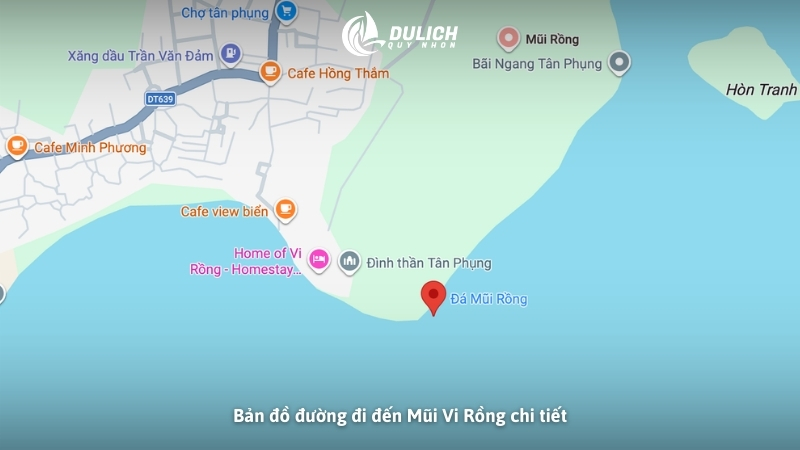 Bản đồ đường đi đến Mũi Vi Rồng chi tiết