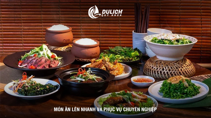Món ăn lên nhanh và phục vụ chuyên nghiệp