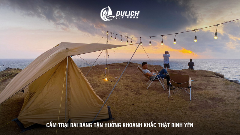 Cắm trại Bãi Bàng tận hưởng khoảnh khắc thật bình yên