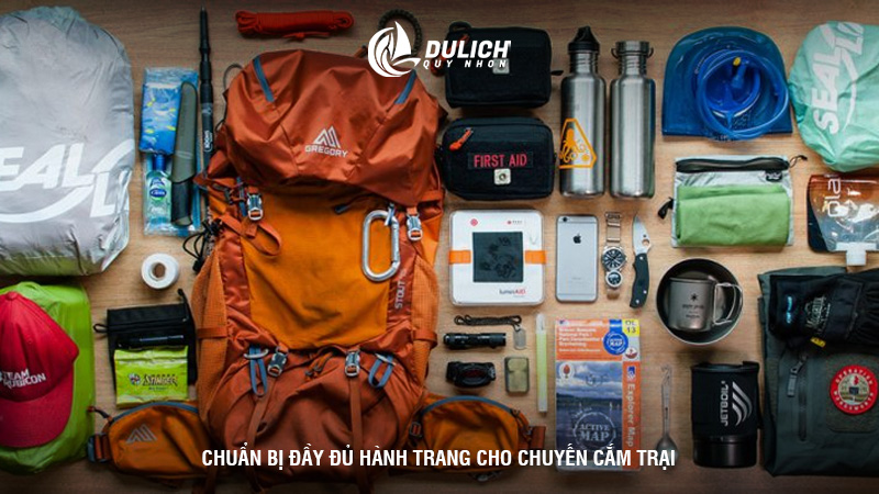 Chuẩn bị đầy đủ hành trang cho chuyến camping Quy Nhơn