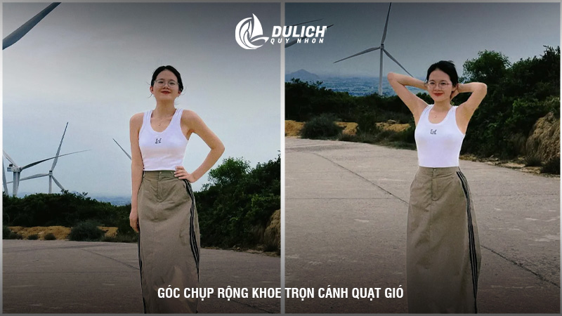 Góc chụp rộng khoe trọn cánh quạt gió