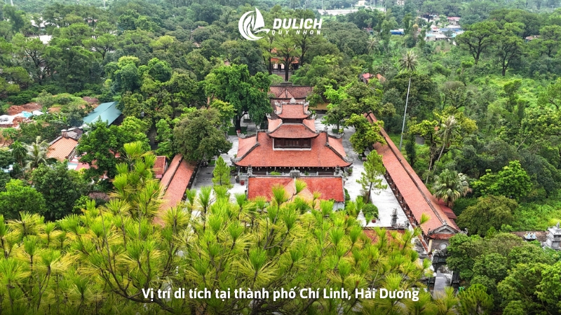 Vị trí di tích tại thành phố Chí Linh, Hải Dương