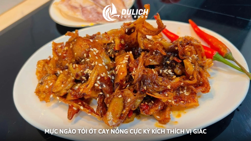 Mực ngào tỏi ớt cay nồng cực kỳ kích thích vị giác