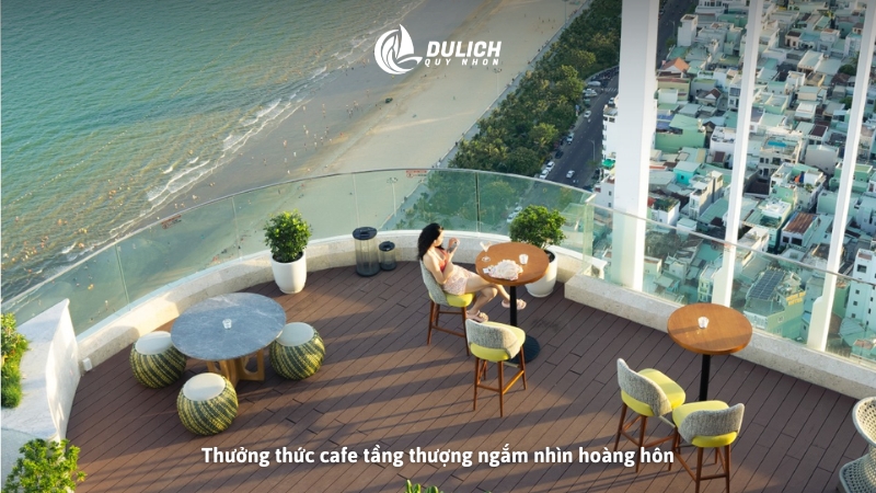 Thưởng thức cafe tầng thượng ngắm nhìn hoàng hôn