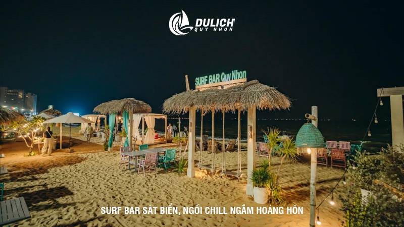 Surf Bar sát biển, ngồi chill ngắm hoàng hôn