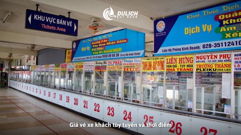 Giá vé xe khách tùy tuyến và thời điểm