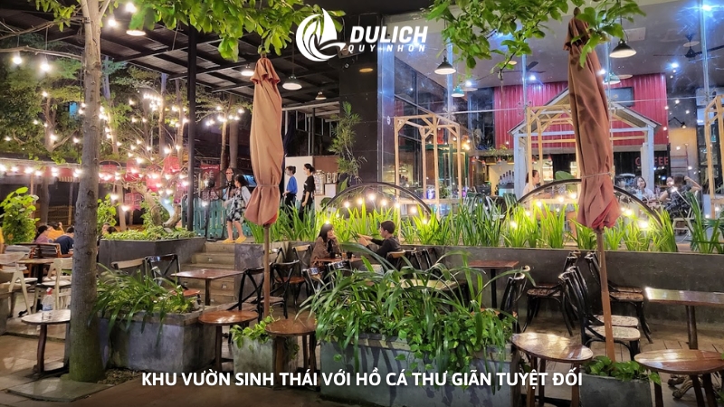 Khu vườn sinh thái với hồ cá thư giãn tuyệt đối