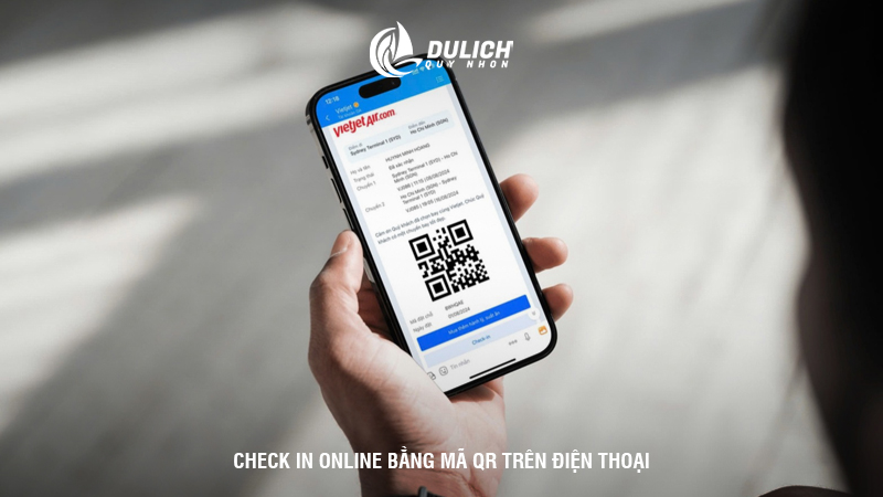 Check in online bằng mã QR trên điện thoại
