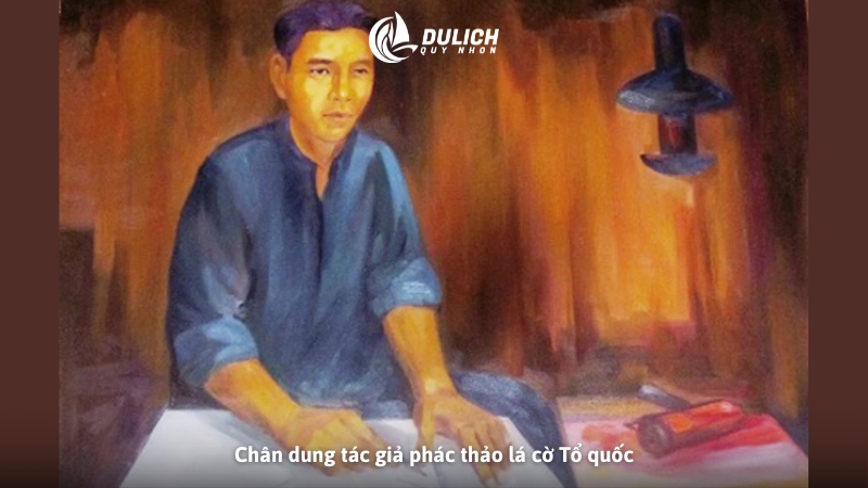 Chân dung tác giả phác thảo lá cờ Tổ quốc