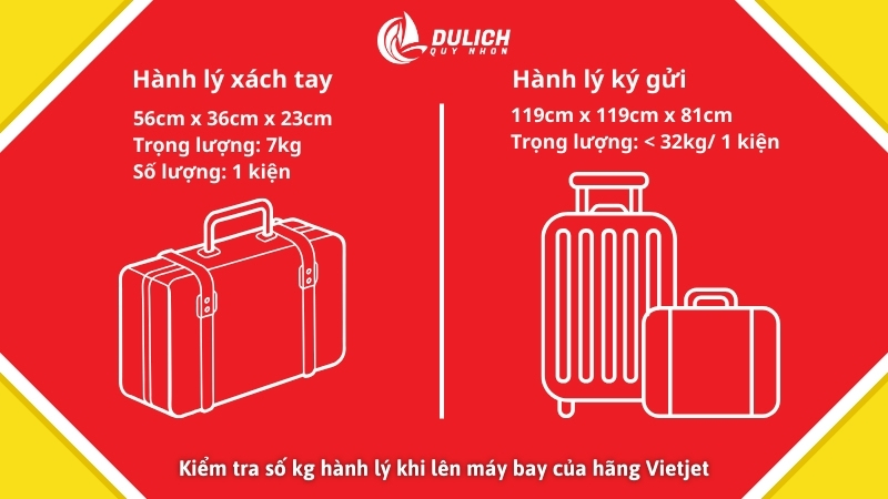 Kiểm tra số kg hành lý khi lên máy bay của hãng Vietjet