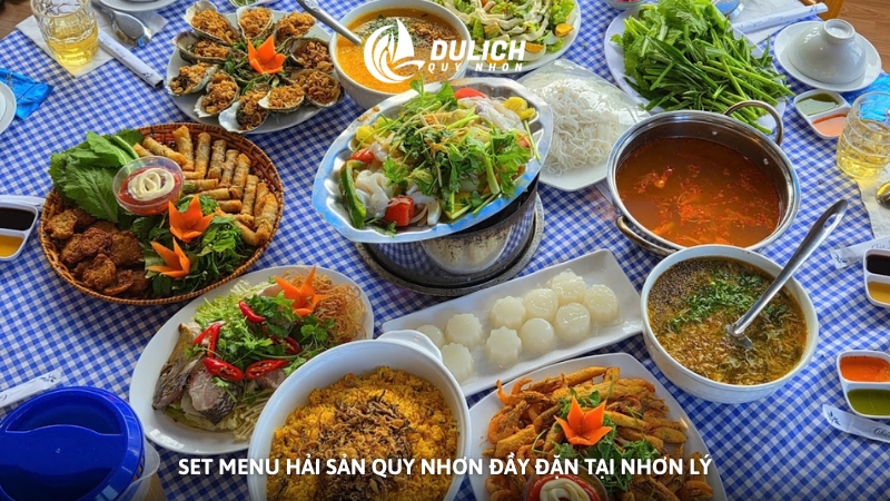 Set menu hải sản Quy Nhơn đầy đặn tại Nhơn Lý