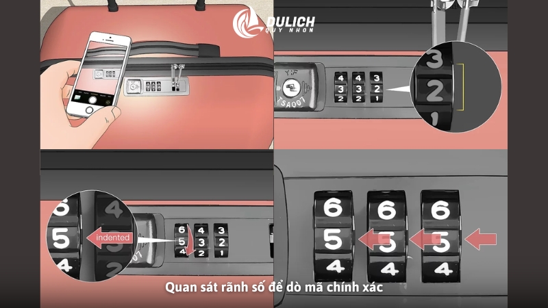 Quan sát rãnh số để dò mã chính xác
