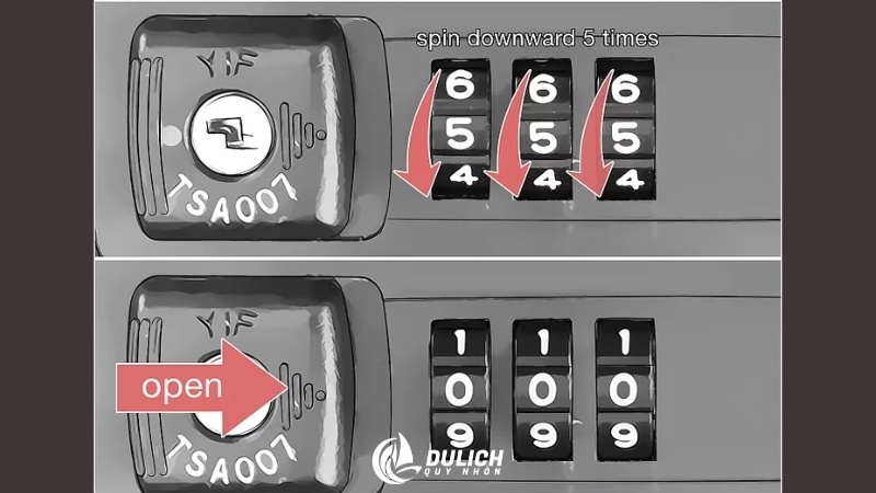 Quan sát rãnh số để dò mã chính xác