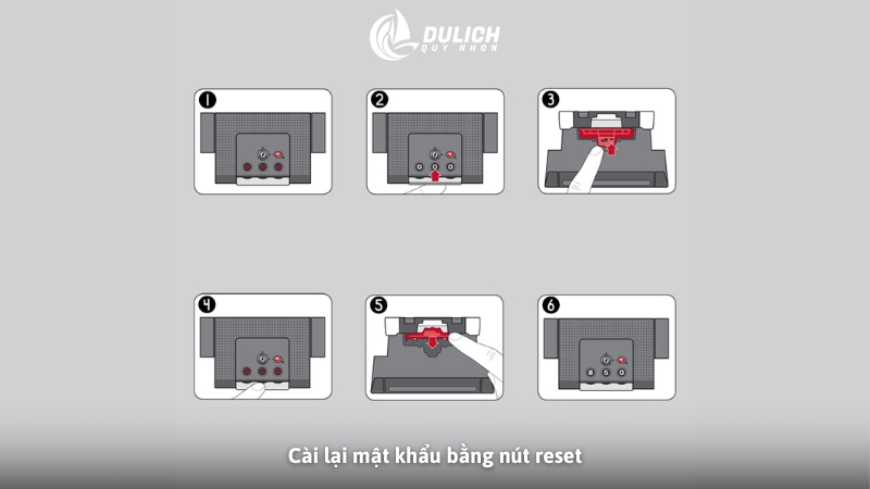 Cài lại mật khẩu bằng nút reset