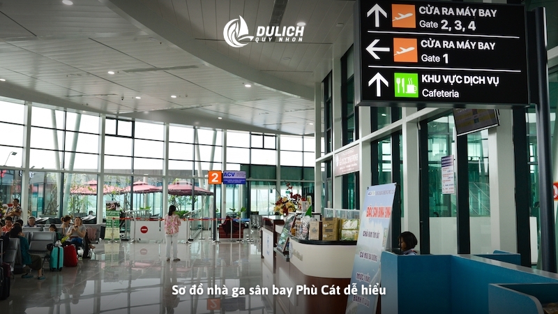 Sơ đồ nhà ga sân bay Phù Cát dễ hiểu