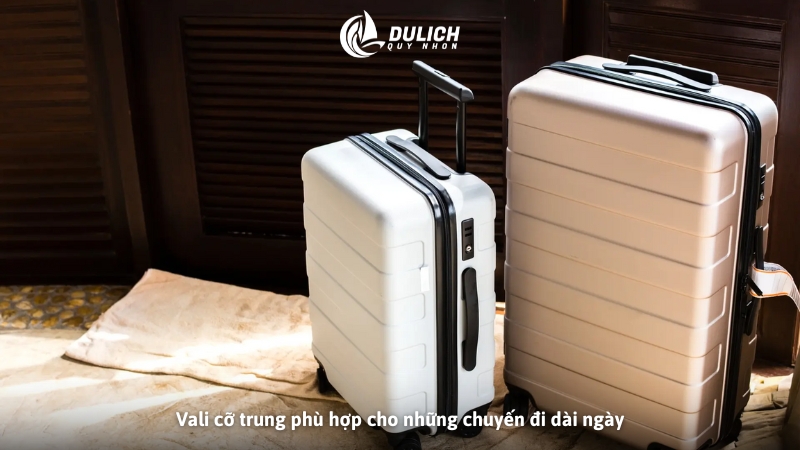Vali cỡ trung phù hợp cho những chuyến đi dài ngày