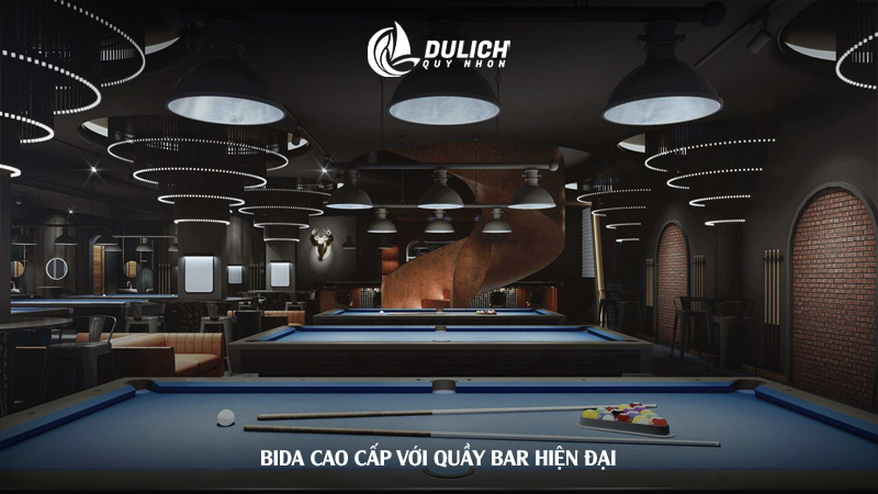 Bida cao cấp với quầy bar hiện đại