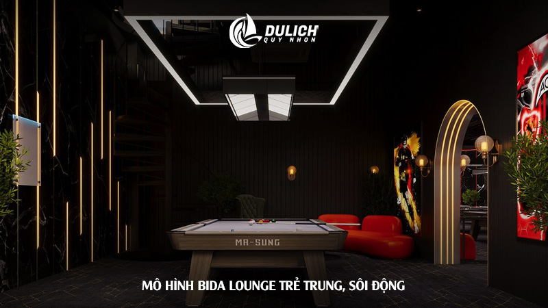 Mô hình bida lounge trẻ trung, sôi động