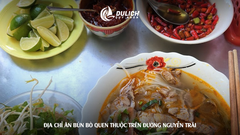 Địa chỉ ăn bún bò quen thuộc trên đường Nguyễn Trãi 