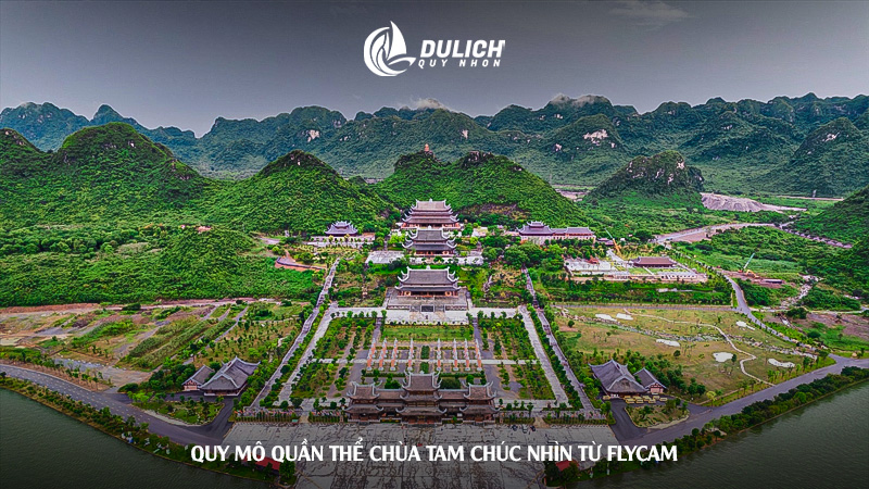 Quy mô quần thể chùa Tam Chúc nhìn từ flycam