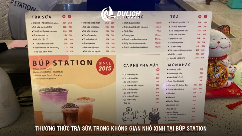 Thưởng thức trà sữa trong không gian nhỏ xinh tại Búp Station 