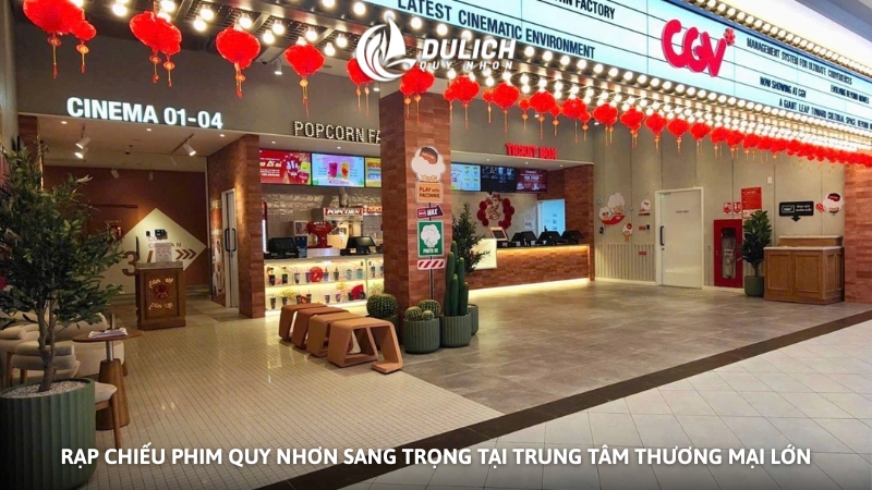Rạp chiếu phim QUy Nhơn sang trọng tại trung tâm thương mại lớn